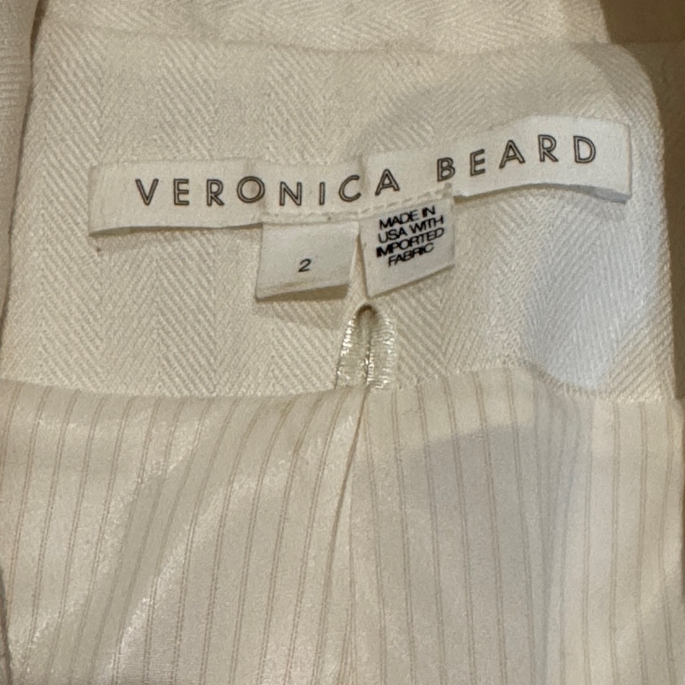 Veronica Beard Beacon Cream/Ivory Double-Breasted Blazer Size 2 - Picture 5 of 7